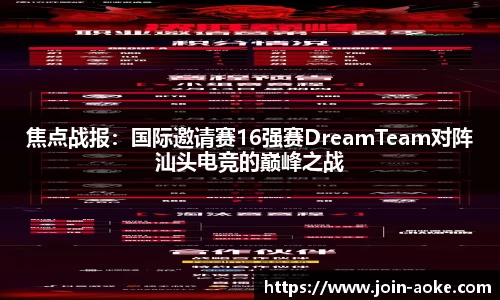 焦点战报：国际邀请赛16强赛DreamTeam对阵汕头电竞的巅峰之战